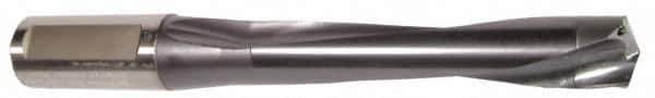 Sumitomo - 41/64" 140° Solid Carbide Jobber Drill - TiAlN Finish, Right Hand Cut, Spiral Flute, Round with Flats Shank, 6-17/32" OAL, V-Point Point - USA Tool & Supply