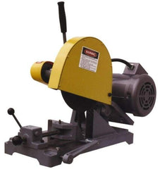 Kalamazoo - 10" Blade Diam, 5/8" Arbor Hole, Straight Chop & Cutoff Saw - 1 Phase, 3,450 RPM, 3 hp, 110/220 Volts, 1-1/2" in Solids at 90°, 2-1/2" in Pipe at 90° - USA Tool & Supply