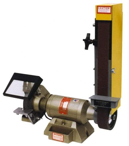 Kalamazoo - 48 Inch Long x 2 Inch Wide Belt, 7 Inch Diameter, Horizontal and Vertical Combination Sanding Machine - 3,450 Ft./min Belt Speed, 1/2 HP, Single Phase, 5/8" Arbor - USA Tool & Supply