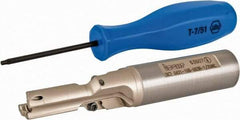 Iscar - 0.413 to 0.431" Diam, 1.06" Max Depth, 5/8" Shank Diam, 3.78" OAL, Replaceable Tip Drill - AOMT, IDI-SG, IDI-SK Insert, DCT Toolholder, Series ChamDrill - USA Tool & Supply