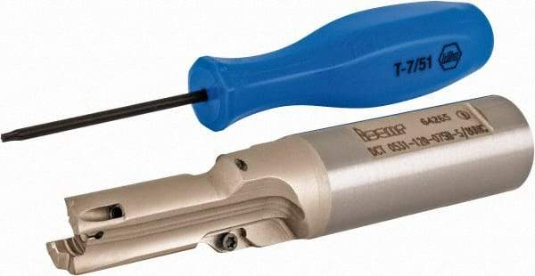 Iscar - 0.524 to 0.551" Diam, 1.2" Max Depth, 3/4" Shank Diam, 3.98" OAL, Replaceable Tip Drill - AOMT, IDI-SG, IDI-SK Insert, DCT Toolholder, Series ChamDrill - USA Tool & Supply