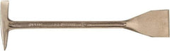 Ampco - Stiff Aluminum Straight Scraper - 5.38" Blade Width x 17-3/4" Blade Length, 3/4" Long Handle - USA Tool & Supply