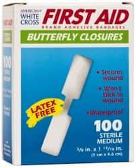 Medique - Butterfly Self-Adhesive Bandage - Plastic Bandage - USA Tool & Supply