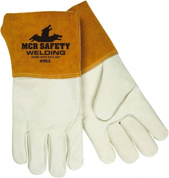 MCR Safety - Size L Unlined Cowhide Welding Glove - Wing Thumb, For MIG/TIG - USA Tool & Supply