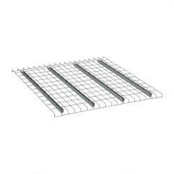 Nashville Wire - 46" Wide, 1-1/2" High, Open Shelving Welded Wire Decking - Steel, 42" Deep, Use with Pallet Racks - USA Tool & Supply