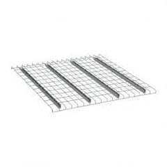 Nashville Wire - 46" Wide, 1-1/2" High, Open Shelving Welded Wire Decking - Steel, 42" Deep, Use with Pallet Racks - USA Tool & Supply