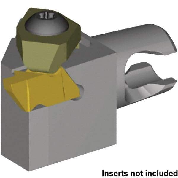 Kennametal - NG2R Insert, 20mm Head Length, Modular Grooving Cutting Unit Head - Right Hand Cut, System Size KM12, Series Micro Top Notch - USA Tool & Supply
