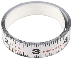 Starrett - Adhesive Tape Measures Length (Feet): 12.00 Length (Meters): 3.66 - USA Tool & Supply