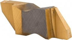 Kennametal - 3125NG K Grade KC720, 3.18mm Cutting Width Carbide Grooving Insert - 3.81mm Max Depth of Cut, Left Hand, 0.19mm Corner Radius, TiN Finish - USA Tool & Supply
