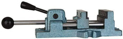 Wilton - 4-11/16" Jaw Opening Capacity x 1-5/16" Throat Depth, Horizontal Drill Press Vise - 4" Wide x 1-5/16" High Jaw, Stationary Base, Standard Speed, 14-1/2" OAL x 4.3" Overall Height, Cast Iron - USA Tool & Supply