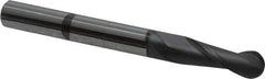 Niagara Cutter - 1/4" Diam, 3/4" LOC, 2 Flute Solid Carbide Ball End Mill - Diamond Finish, Single End, 2-1/2" OAL, 1/4" Shank Diam, Spiral Flute - USA Tool & Supply