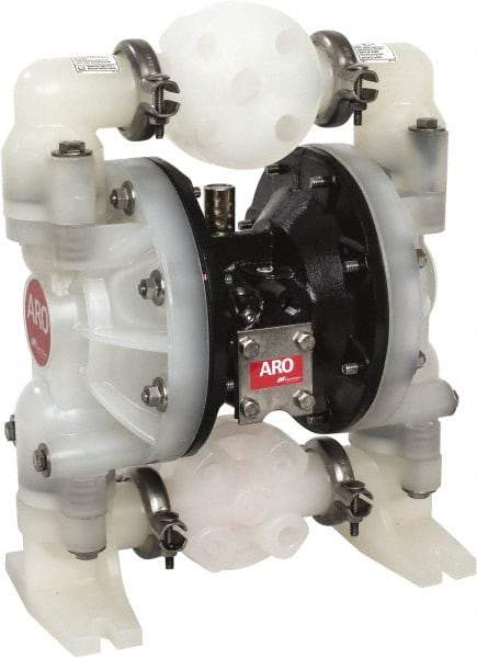 ARO/Ingersoll-Rand - 1" NPT, Nonmetallic, Air Operated Diaphragm Pump - Nitrile Diaphragm, Polypropylene Housing - USA Tool & Supply