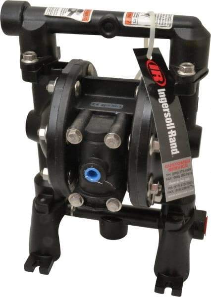 ARO/Ingersoll-Rand - 1/2" NPT, Metallic, Air Operated Diaphragm Pump - Nitrile Diaphragm, Aluminum Housing - USA Tool & Supply