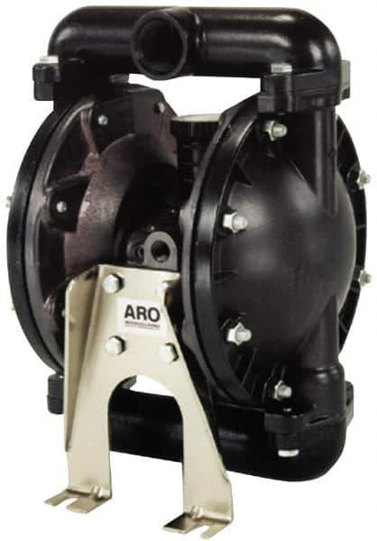 ARO/Ingersoll-Rand - 1" NPT, Metallic, Air Operated Diaphragm Pump - Santoprene Diaphragm, Stainless Steel Housing - USA Tool & Supply