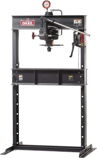 Dake - 25 Ton Manual Shop Press - 5 Inch Stroke - USA Tool & Supply