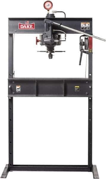 Dake - 75 Ton Manual Shop Press - 4-1/2 Inch Stroke - USA Tool & Supply