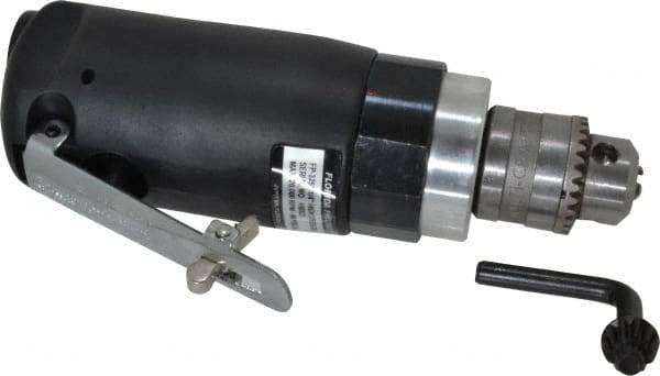 Florida Pneumatic - 1/4" Keyed Chuck - Inline Handle, 20,000 RPM, 4 CFM, 0.3333 hp, 60-90 psi - USA Tool & Supply