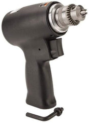 Florida Pneumatic - 1/4" Keyed Chuck - Pistol Grip Handle, 20,000 RPM, 4 CFM, 0.3333 hp, 60-90 psi - USA Tool & Supply