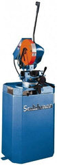 Scotchman - 2 Cutting Speeds, 14" Blade Diam, Cold Saw - 44 & 88 RPM Blade Speed, Floor Machine, 3 Phase, Compatible with Ferrous Material - USA Tool & Supply