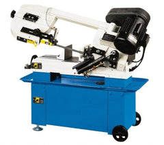 Vectrax - 7 x 12" Manual Combo Horizontal & Vertical Bandsaw - 1 Phase, 45° Vise Angle of Rotation, 1 hp, 115/230 Volts, Step Pulley Drive - USA Tool & Supply