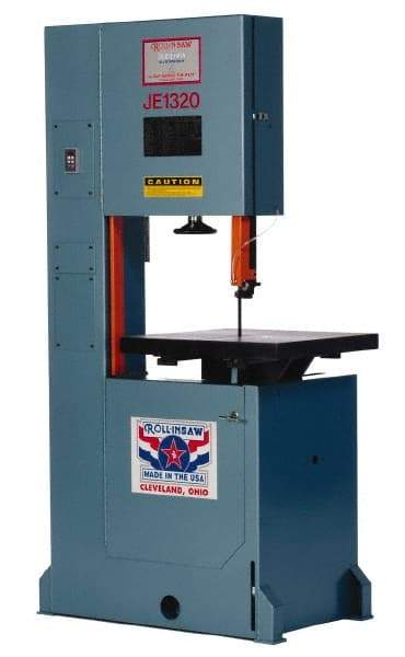 Roll-In Saw - 20 Inch Throat Capacity, Vertical Bandsaw - 70 to 500 SFPM, 2 HP, Three Phase - USA Tool & Supply