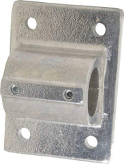 Hollaender - 1-1/4" Pipe, Wall Mount Flange, Aluminum Alloy Flange Pipe Rail Fitting - Bright Finish - USA Tool & Supply