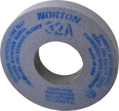 Norton - 12" Diam x 5" Hole x 2" Thick, H Hardness, 46 Grit Surface Grinding Wheel - Aluminum Oxide, Type 1, Coarse Grade, 2,070 Max RPM, Vitrified Bond, No Recess - USA Tool & Supply