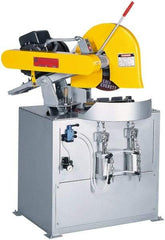 Everett - 20 or 22" Blade Diam, 1" Arbor Hole, Miter Chop & Cutoff Saw - 3 Phase, 10 hp, 230 Volts, 3" in Solids at 90°, 2-1/2" in Solids at 45° - USA Tool & Supply