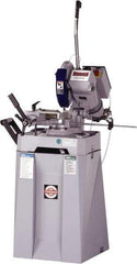 Dake - 2 Cutting Speeds, 12" Blade Diam, Cold Saw - 22 & 44 RPM Blade Speed, Floor Machine, 3 Phase, Compatible with Ferrous/Non-Ferrous Material - USA Tool & Supply