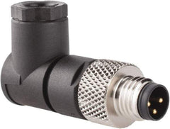 Brad Harrison - 4 Amp, Male 90° Field Attachable Connector Sensor and Receptacle - 60 VAC, 75 VDC, IP67 Ingress Rating - USA Tool & Supply