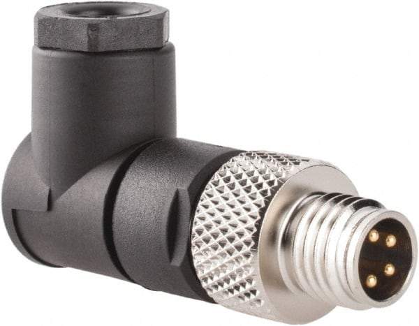 Brad Harrison - 4 Amp, Male 90° Field Attachable Connector Sensor and Receptacle - 60 VAC, 75 VDC, IP67 Ingress Rating - USA Tool & Supply