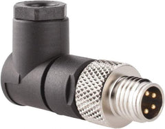 Brad Harrison - 4 Amp, Male 90° Field Attachable Connector Sensor and Receptacle - 60 VAC, 75 VDC, IP67 Ingress Rating - USA Tool & Supply