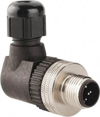 Brad Harrison - 4 Amp, Male 90° Field Attachable Connector Sensor and Receptacle - 30 VAC, 36 VDC, IP67 Ingress Rating - USA Tool & Supply