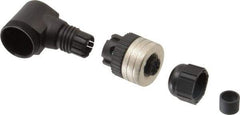 Brad Harrison - 4 Amp, Female 90° to Male 90° Field Attachable Connector Sensor and Receptacle - 250 VAC, 300 VDC, IP67 Ingress Rating - USA Tool & Supply