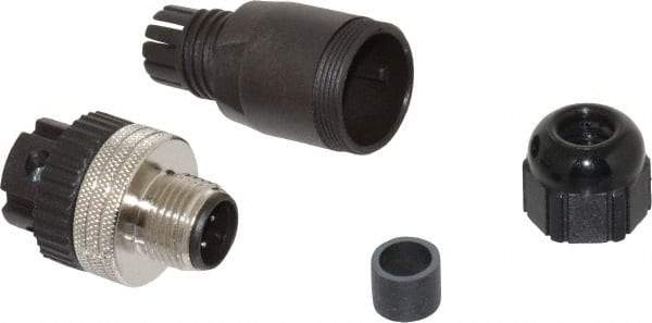 Brad Harrison - 4 Amp, Male Straight Field Attachable Connector Sensor and Receptacle - 250 VAC, 300 VDC, IP67 Ingress Rating - USA Tool & Supply