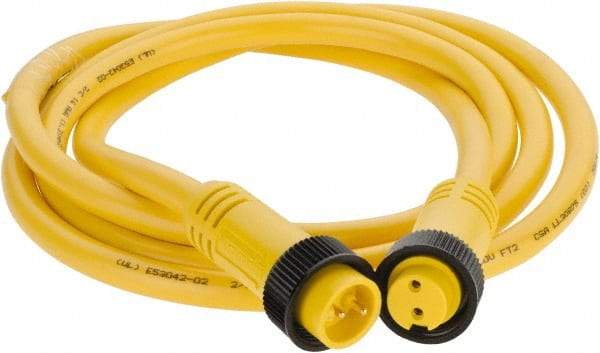 Brad Harrison - 13 Amp, Female Straight, Male Straight Cordset Sensor and Receptacle - 600 Volt, 1.83m Cable Length, IP67 Ingress Rating - USA Tool & Supply