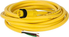 Brad Harrison - 10 Amp, Male 90° Cordset Sensor and Receptacle - 600 VAC/VDC, 15 Ft. Long Cable, IP68 Ingress Rating - USA Tool & Supply