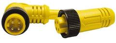 Brad Harrison - 7 Amp, Female Straight, Male Straight Cordset Sensor and Receptacle - 600 Volt, 1.83m Cable Length, IP67 Ingress Rating - USA Tool & Supply