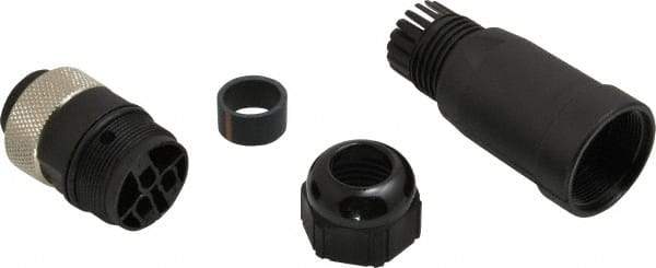 Brad Harrison - 13 Amp, Male Straight Field Attachable Connector Sensor and Receptacle - 600 VAC/VDC, IP67 Ingress Rating - USA Tool & Supply