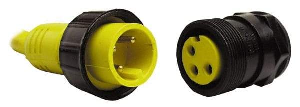 Brad Harrison - 25 Amp, Male Cordset Sensor and Receptacle - IP68 Ingress Rating - USA Tool & Supply