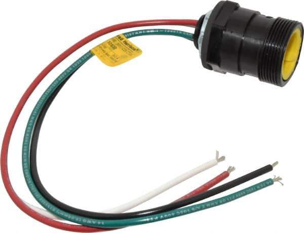 Brad Harrison - 15 Amp, Male Straight Receptacle - 600 VAC/VDC, 0.31m Cable Length, IP67 Ingress Rating - USA Tool & Supply