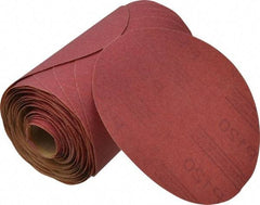 3M - 6" Diam, 120 Grit FEPA, Aluminum Oxide Adhesive PSA Disc - Fine Grade, Red, A Weighted Backing, Flexible, Use with Random Orbital Sanders - USA Tool & Supply