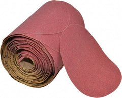 3M - 6" Diam, 80 Grit FEPA, Aluminum Oxide Adhesive PSA Disc - Medium Grade, Red, D Weighted Backing, Flexible, Use with Random Orbital Sanders - USA Tool & Supply
