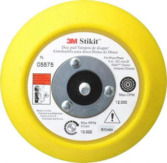 3M - 5" Diam Adhesive/PSA Disc Backing Pad - 3/4" Shank Diam, Medium Density, 10,000 RPM - USA Tool & Supply