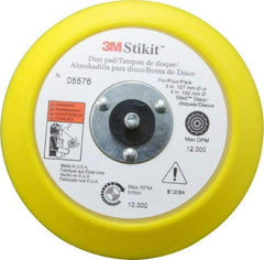 3M - 6" Diam Adhesive/PSA Disc Backing Pad - 3/4" Shank Diam, Medium Density, 10,000 RPM - USA Tool & Supply