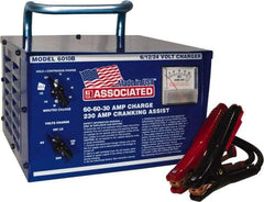 Associated Equipment - 6/12/24 Volt Battery Charger - 60 Amps/60 Amps/30 Amps, 230 Starter Amps - USA Tool & Supply