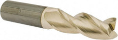 Accupro - 5/8", 3 Flute, Single End, Solid Carbide, 0.03" Corner Radius End Mill - 3-1/2" OAL, 37° Helix, Right Hand Flute, 1-5/8" LOC, Right Hand Cut - USA Tool & Supply