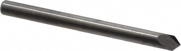 Accupro - 1/8" Diam 2 Flute Single End Solid Carbide Chamfer Mill - USA Tool & Supply
