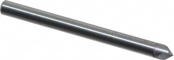 Accupro - 1/8" Diam 2 Flute Single End Solid Carbide Chamfer Mill - USA Tool & Supply