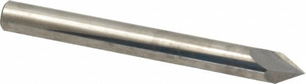 Accupro - 1/4" Diam 2 Flute Single End Solid Carbide Chamfer Mill - USA Tool & Supply